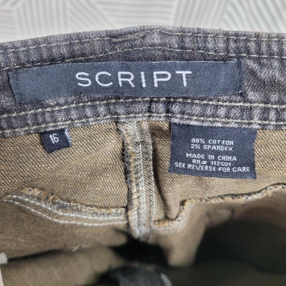 Vintage Y2K Size 16 37x32 Straight Leg Jeans Denim pants Embroidered Dark Gray - Picture 7 of 7